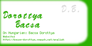 dorottya bacsa business card